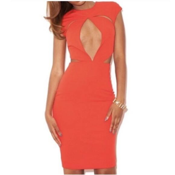 NWT HOUSE OF CB Women's Red Dress With Cutouts Size M - Picture 1 of 7